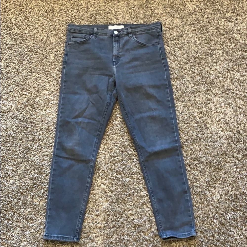 Topshop gray skinny jeans
